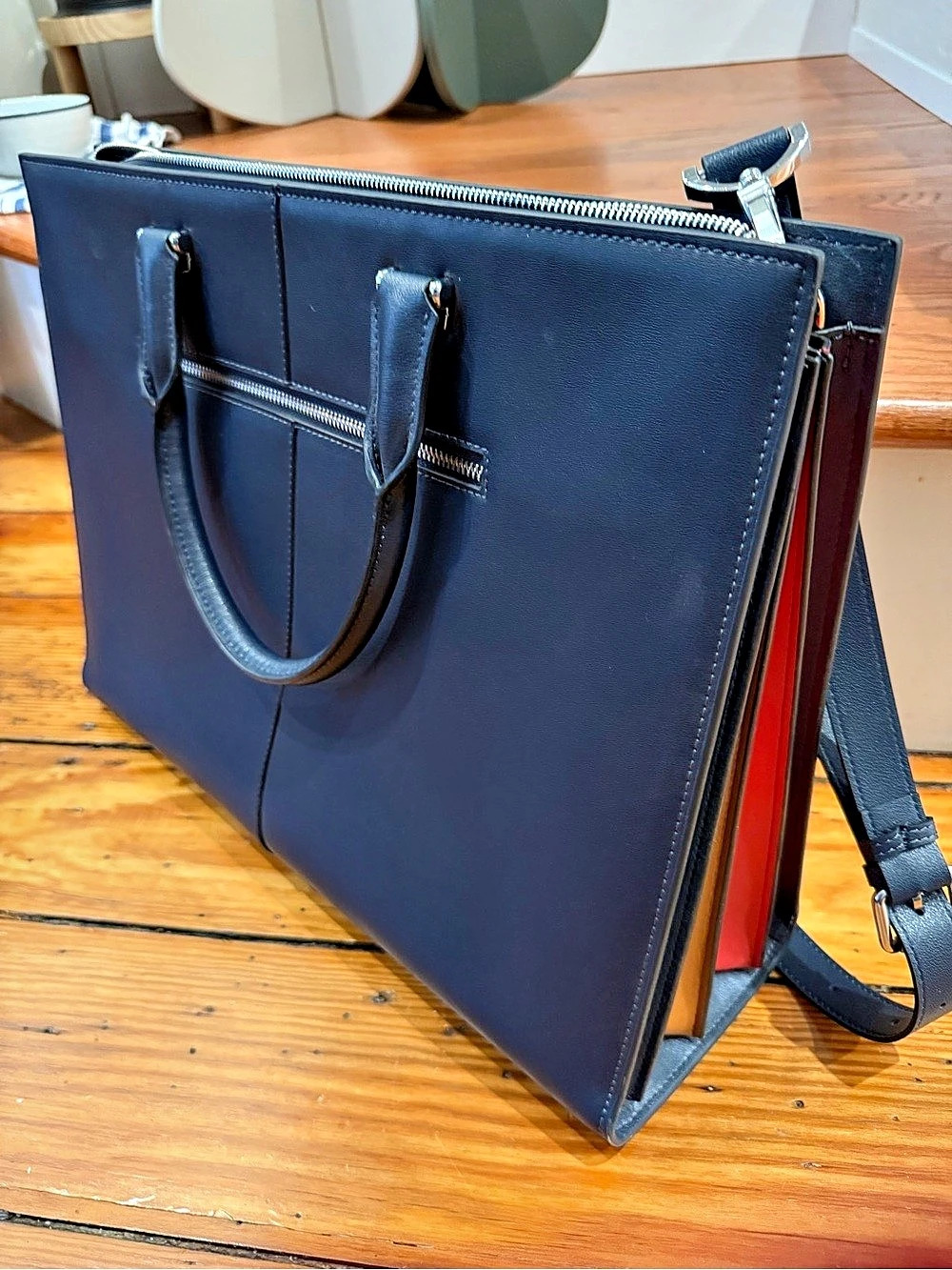 CLUCI Leather Briefcase for Women 15.6 Inch Laptop Business Bag 15.6 Inch Laptop